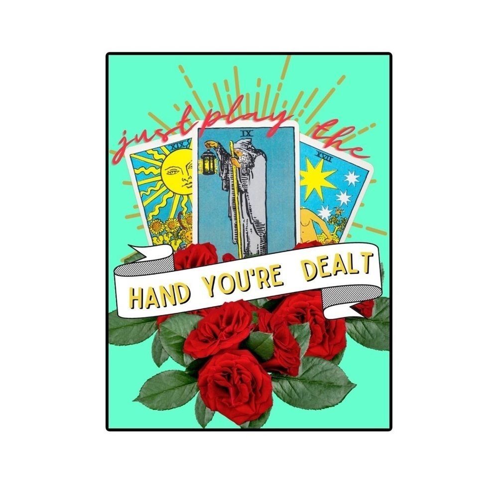 Hand You’re Dealt Tarot Cards Digital Art Print - 8 x 10